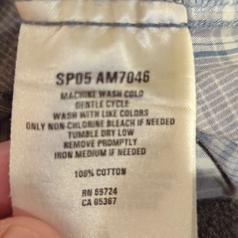 Columbia button up short sleeve, XXL, blue and white - Picture 6 of 6